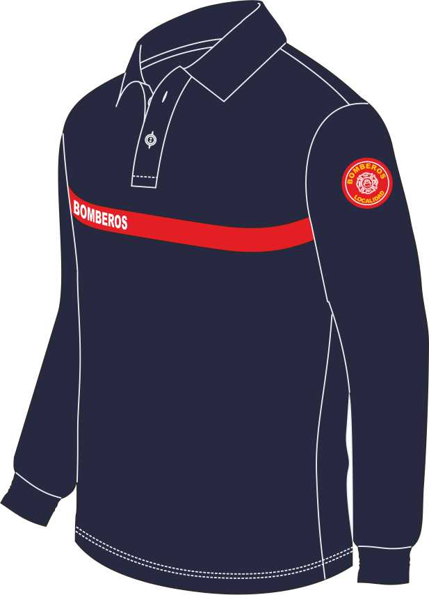 POLO MANGA LARGA LISTA ROJA – BOMBEROS – BB42 – ESDEPUNT TECHNICS